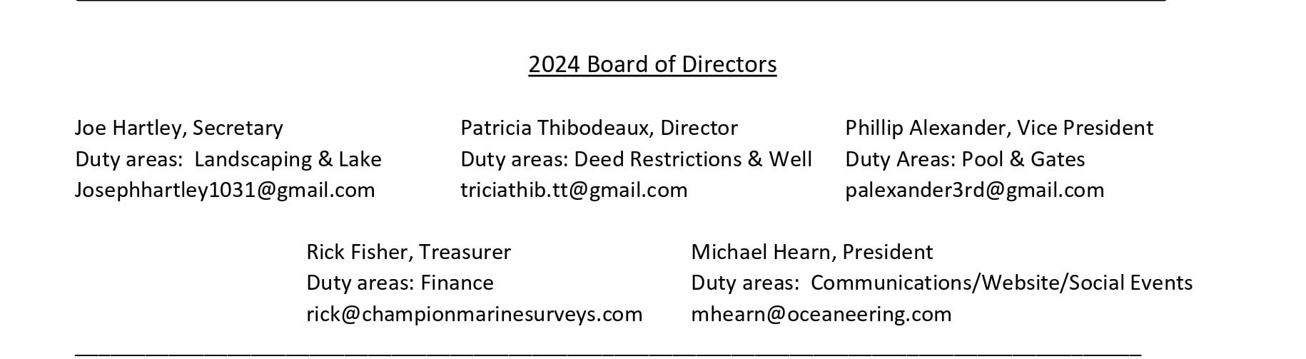 HOA Board 2024